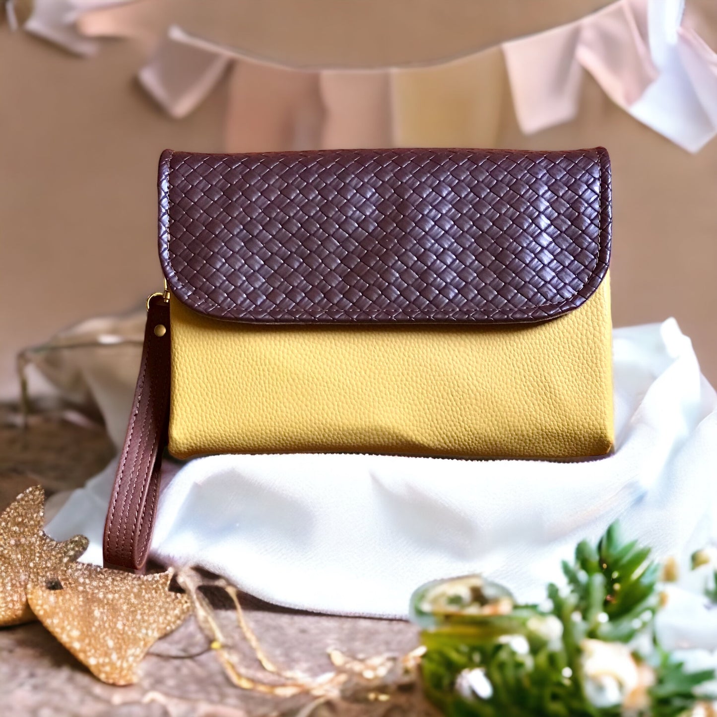 Golden Glam Diaper Clutch